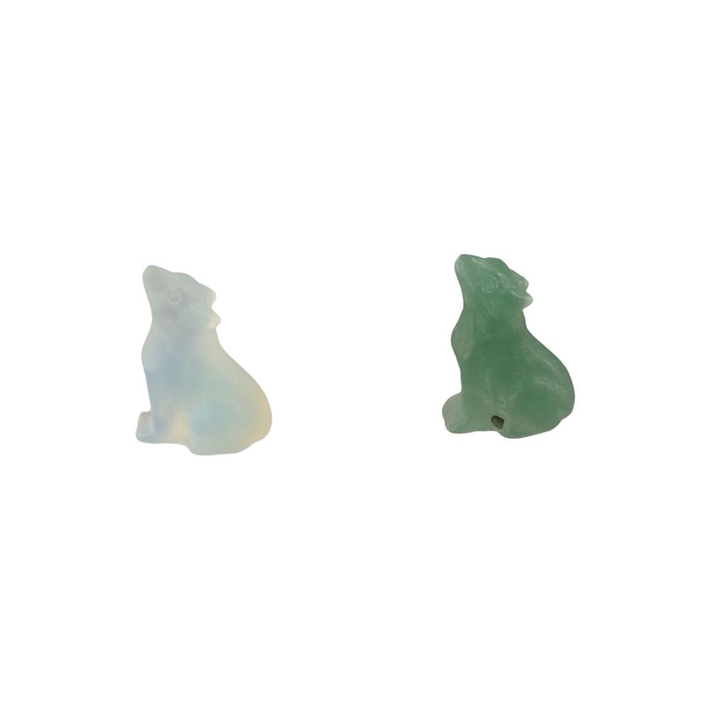 Cristal Naturel Petit Loup Artisanat Ornement Animal Statue de Loup en Cristal Polyvalente Décoration de Maison