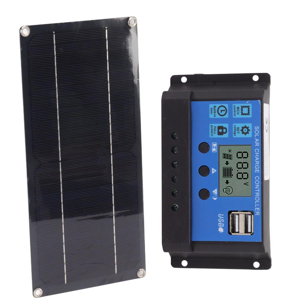 6W Monocrystalline Silicon Solar Panel Kit with 100A Controller Waterproof Solar Charge Controller