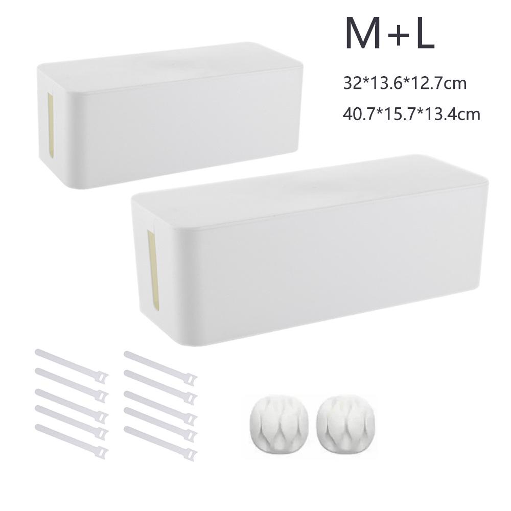 Minimalist Cable Management Box with Bamboo Lid