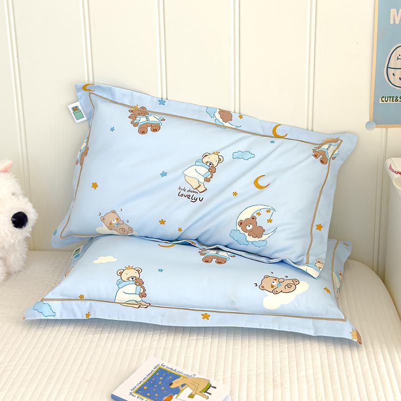 

Kids 100% Cotton Pillowcase - Cartoon Design, 30x50cm/40x60cm, Baby Envelope Style 30*50cm/1 pillowcase