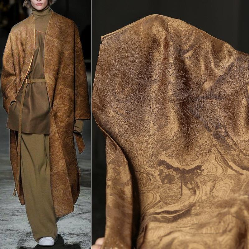 

Cloud-Wrapped Green Mountains Patina Texture Jacquard Fabric Gold-Woven New Chinese Style Designer Fabric for Horse-Face Skirts 100x145cm