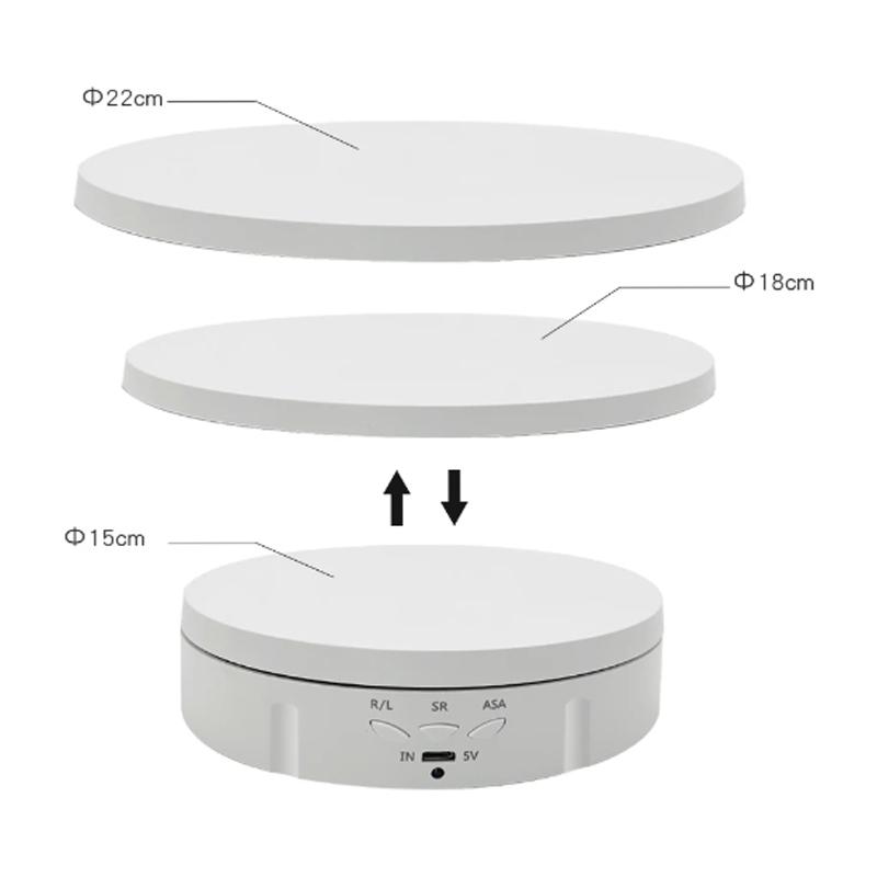 

Горячая продажа 3-скоростной электрический вращающийся визуализатор 360° поворотный стол регулировка USB зарядка дисплей стенд для видеосъемки реквизит белый