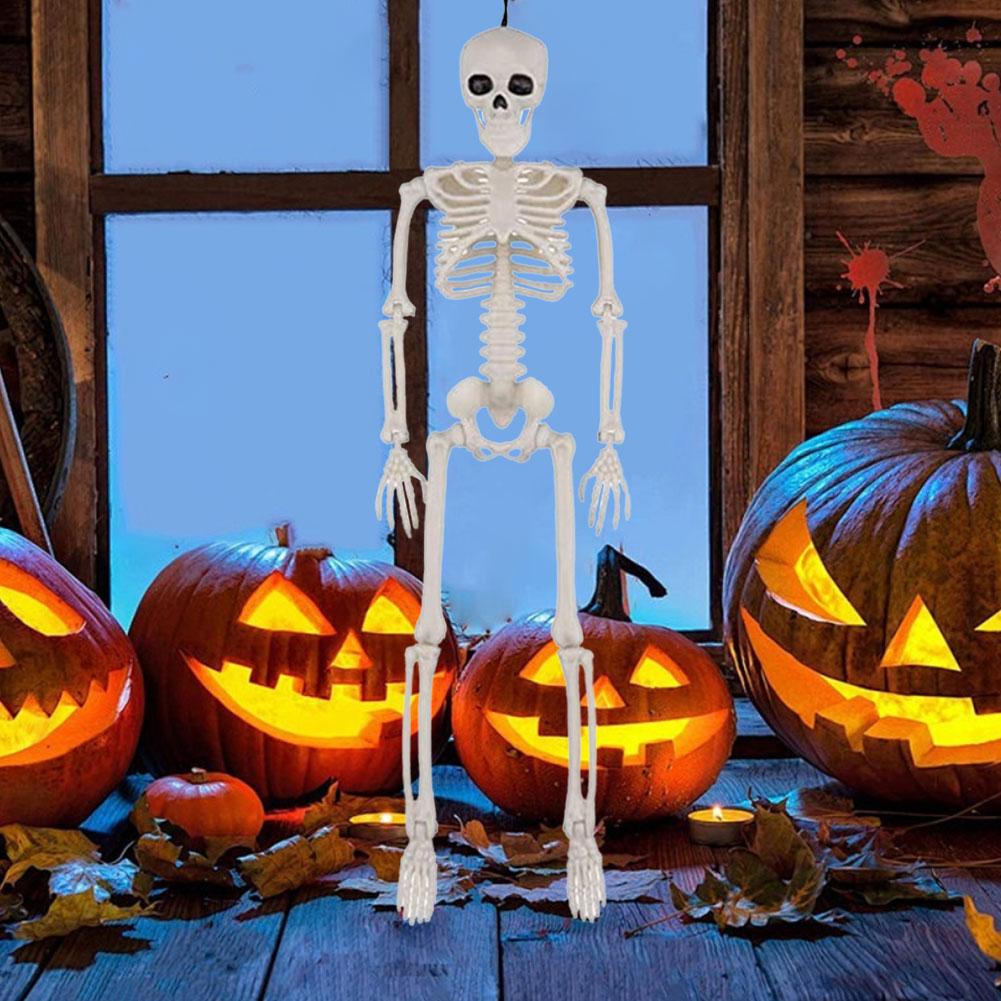 40cm Halloween Skelett in menschlicher Form, Bewegliches Skelett, Knochen in menschlicher Form, Halloween Horror Dekorationen, Spukhaus Horror Requisiten