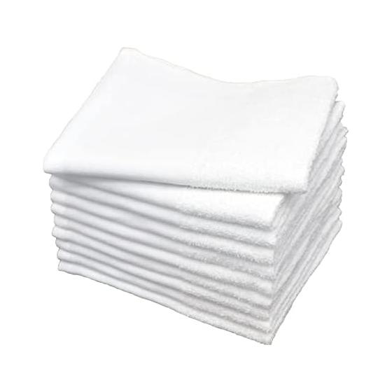 19-inch Face Towels - 20 Pack - White - 160 Momme - Highly Absorbent & Quick-Drying - Thin, Long Facial Towels (34x86cm) - Versatile for Various Uses