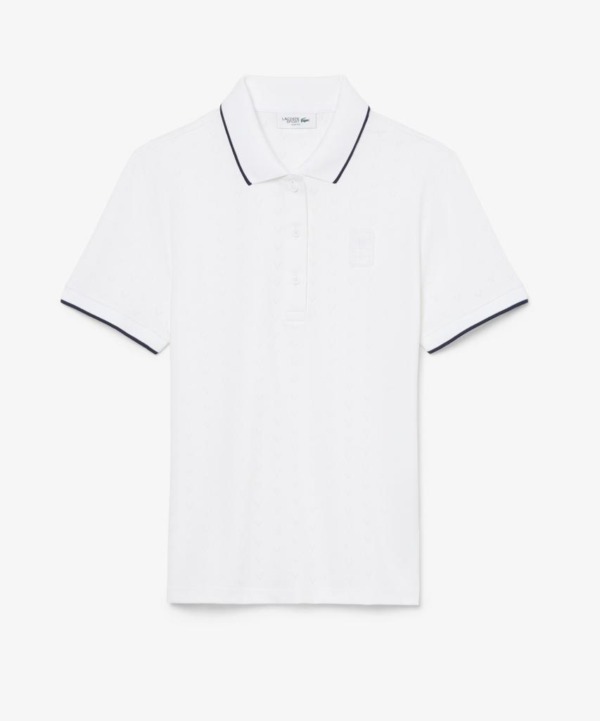 LACOSTE Women'S Tennis Heritage V-Cut Polo Shirt Pf0232-56G 001