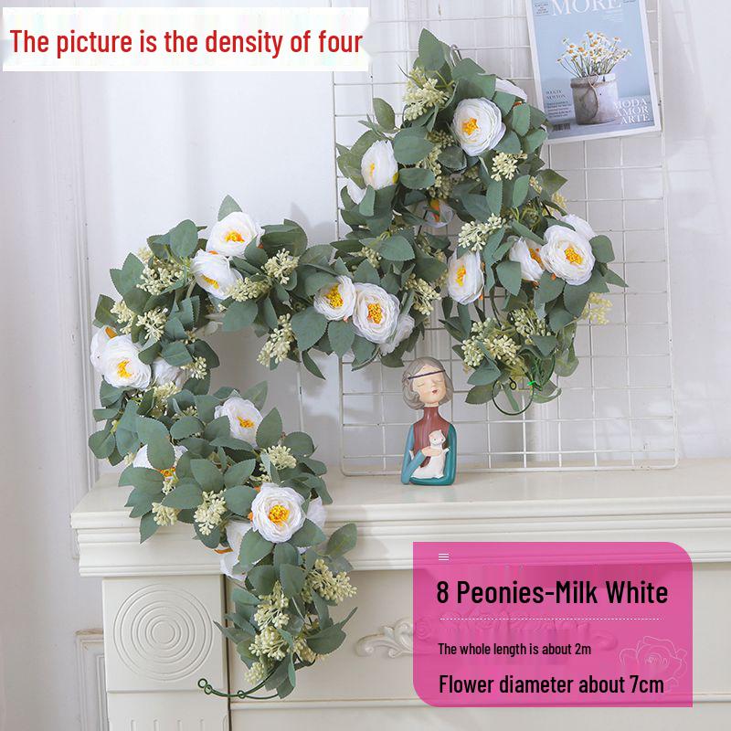 Artificial Rose Vine Hanging Basket and Arch Decoration