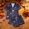 Women's Halloween Print Pajama Set 2 Piece Comfortable Sleepwear for Night