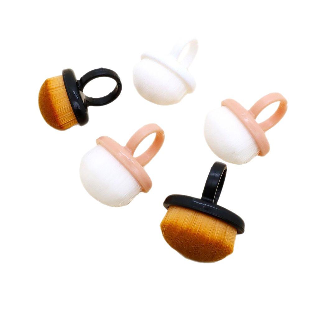 Ring-Style Fine Bristle Nail Art Dust Brush - Mini Makeup Tool