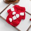Pet Spring and Autumn Small Dog Puppy Dog Cat Warm and Comfortable New Year Sweater - Bow