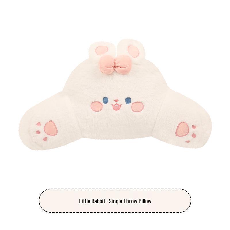 Universal Car Seat Cushion - Cute Cartoon Bear Design for Leapmotor C10/B01/B10/C11, Cotton Linen Fabric for All Seasons