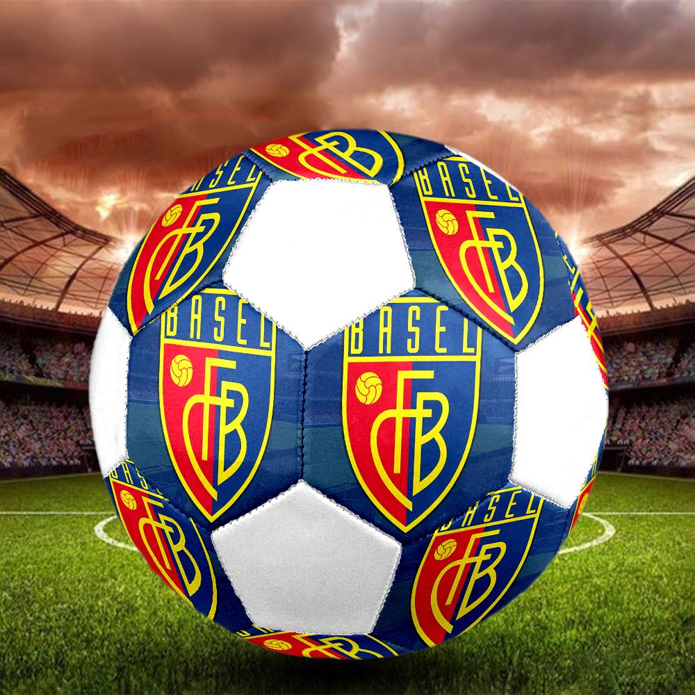 1PC FC Basel 1893 taglia 5 pallone da calcio PrahaPallone da Calcio Indoor Colorato Per Tutte le Età Cucito a Macchina PVC Pronto per la Competizione Resistente Alto Rimbalzo