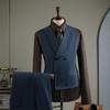 Plus Size Men's Striped Business Casual Wedding & Formal Suit Set