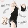 Sexy Velvet Lingerie Deep V Showing Breasts Passion Seduction Pajamas Cross-strap Backless Pajamas