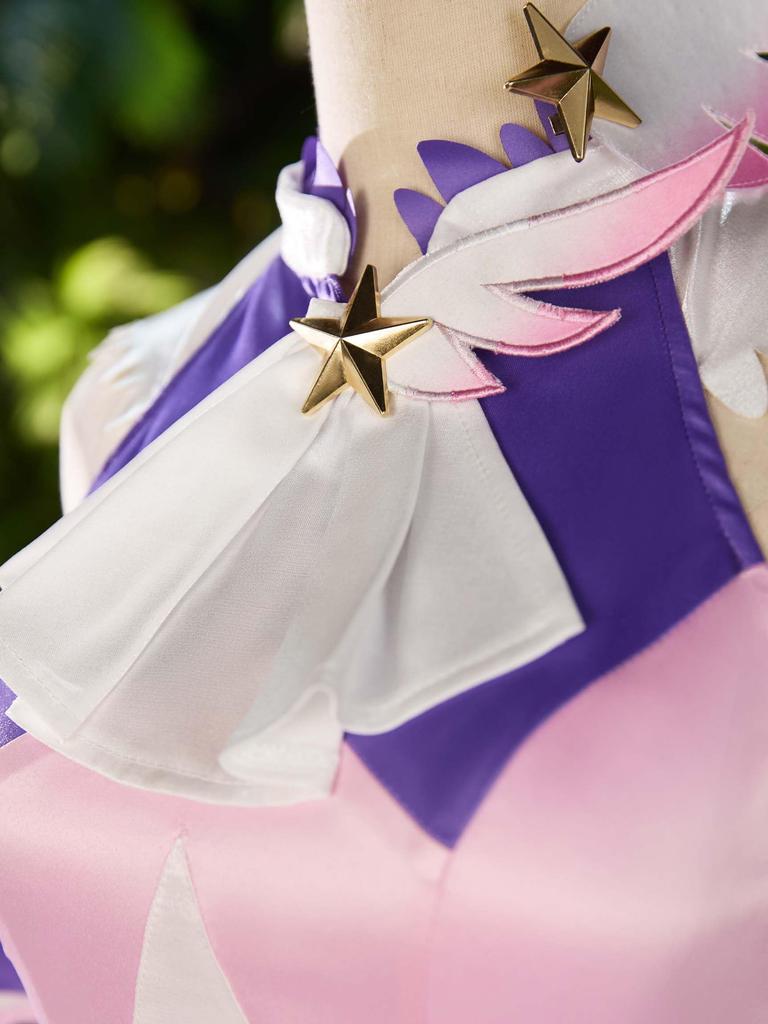 Miccostumes Cute Anime Cosplay Sleeveless Dress Costume Set Pink Transformation Headpiece