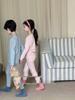 Self-Heating Kids' Warm Set: Thickened Autumn/Winter Top & Bottoms, Silk Homewear for Boys and Girls.