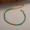 S925 Sterling Silver Natural Chalcedony Colored Treasure Bracelet Women'S Fashion Personalized Hand Pure Work String Broken Silver Xiaohongshu