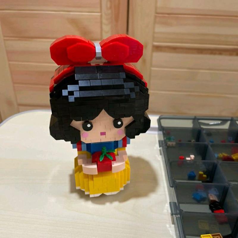 LOZ 9259 Fairy Tale Cartoon Princess Girl Bow Apple 3D Model DIY Mini Diamond Blocks Bricks Building Toy  No Box