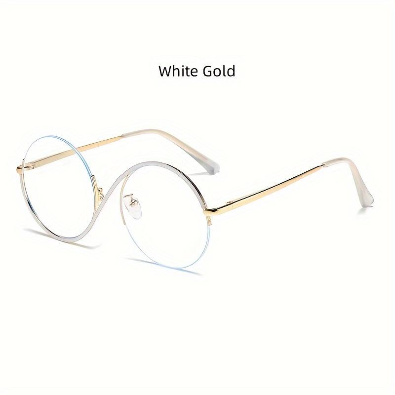 1pcs 1 Pair of New INS Style Metal Half Frame Frame Fashion Design Men and Women Same Style Anti-blue Light Glasses