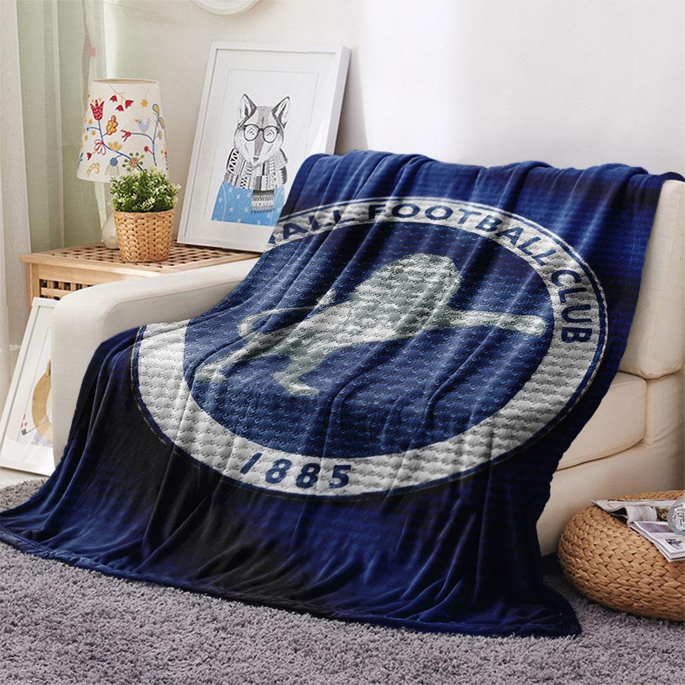 Millwall FC Printed Flannel Blanket, soft throw for bedroom sofa, washable, Christmas present, great gift.