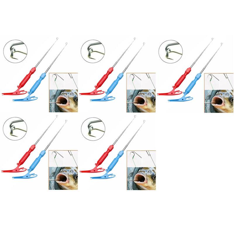 New 3 in 1 Fishing Hook Removal Fly Nail Knot Tying Tools Detacher Security Extractor Quick Knot Tackle Disgorger Steel