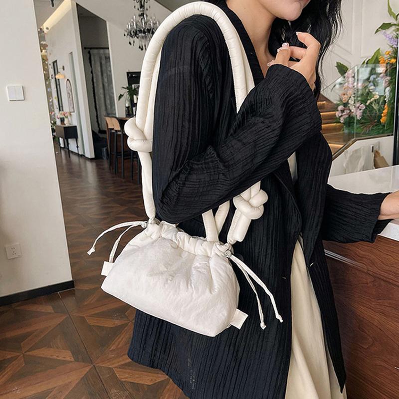 Damskie pikowane torby na ramię Mała puszysta bawełniana nylonowa puchowa torba crossbody Mini torebki damskie Projektant mody