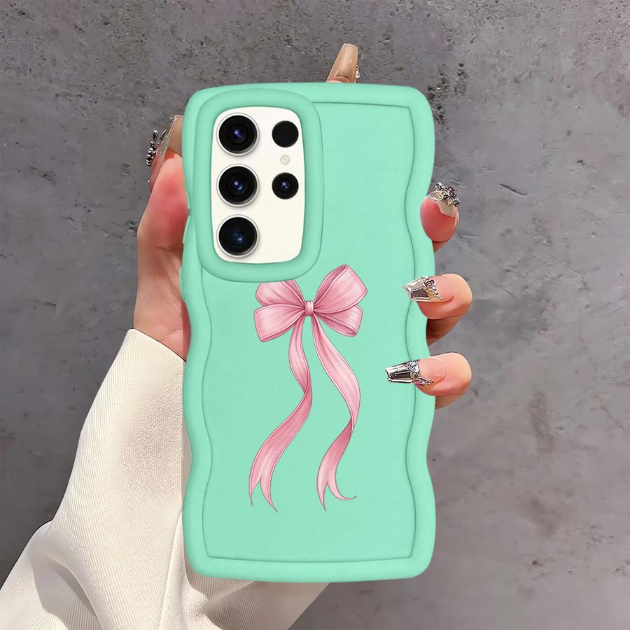 Case for Samsung Galaxy S22 Ultra S23 Plus S24 S20 FE S25+ S21 S24+ S25 Soft Phone Cover Fashion Pink Bow