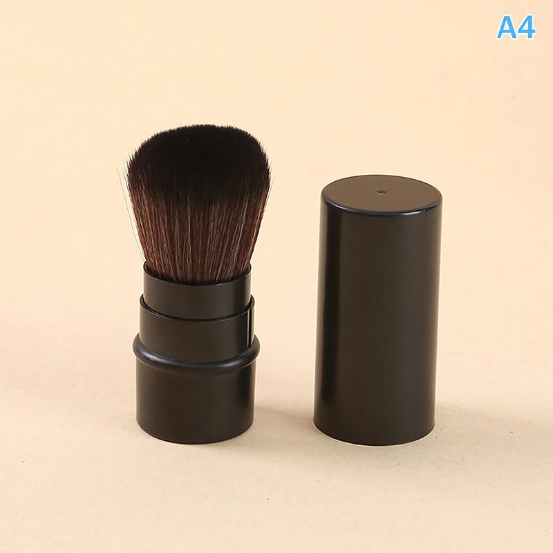 Retractable Single Blush Brush Loose Powder Setting Brush With Cover Portable Multi-Functional Makeup Tool