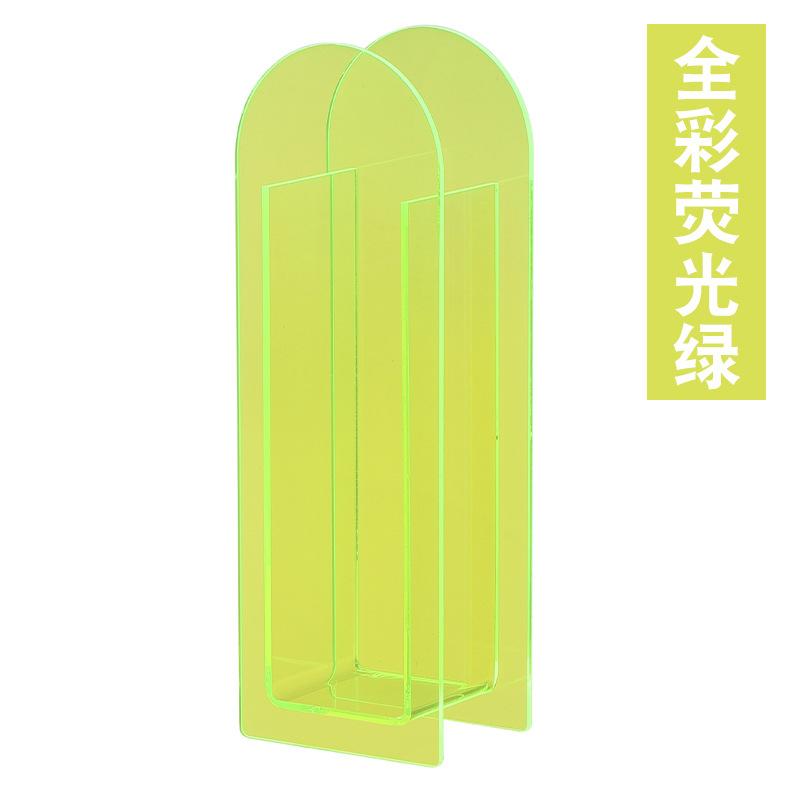 Modern Vase Transparent Colorful Creative Geometric Vase for Flowers Centerpiece Small Fish Tank Home Office Table Decor
