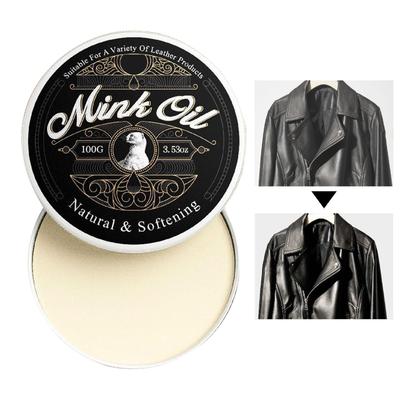 Mink Oil for Leather  Care 100gLeather Care Cream For Leather Shoes Bags Leather Maintenance Cream Leathercraft Accessories