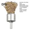 Wire Wheel Brush Rotary Tool Rustproof Corrosion Resistant Wide Application Reusable Easy To Install Coated Crimped Wire Brush