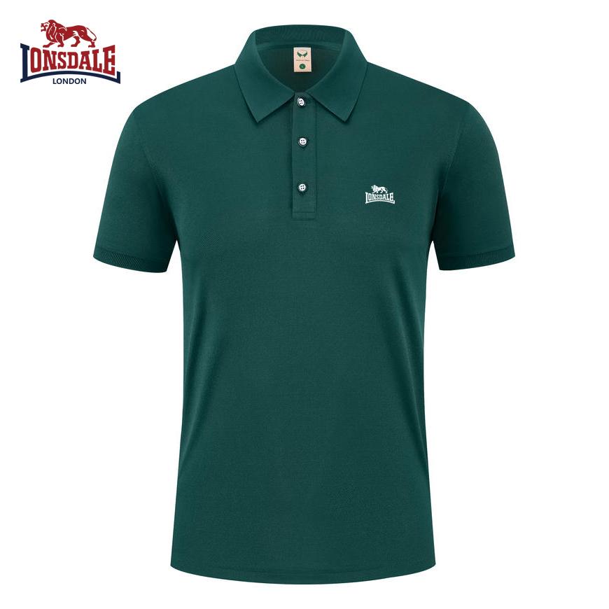 Lonsdale 2026 Zomer Nieuw Geborduurd Casual Sportkraag Poloshirt, Zweetafvoerend en Vocht absorberend Puur L