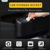 Universal Car Hanging Trash Can Mini Car Flip Cover Debris Organizer Storage Box ABS Square Push Car Interior Accessories