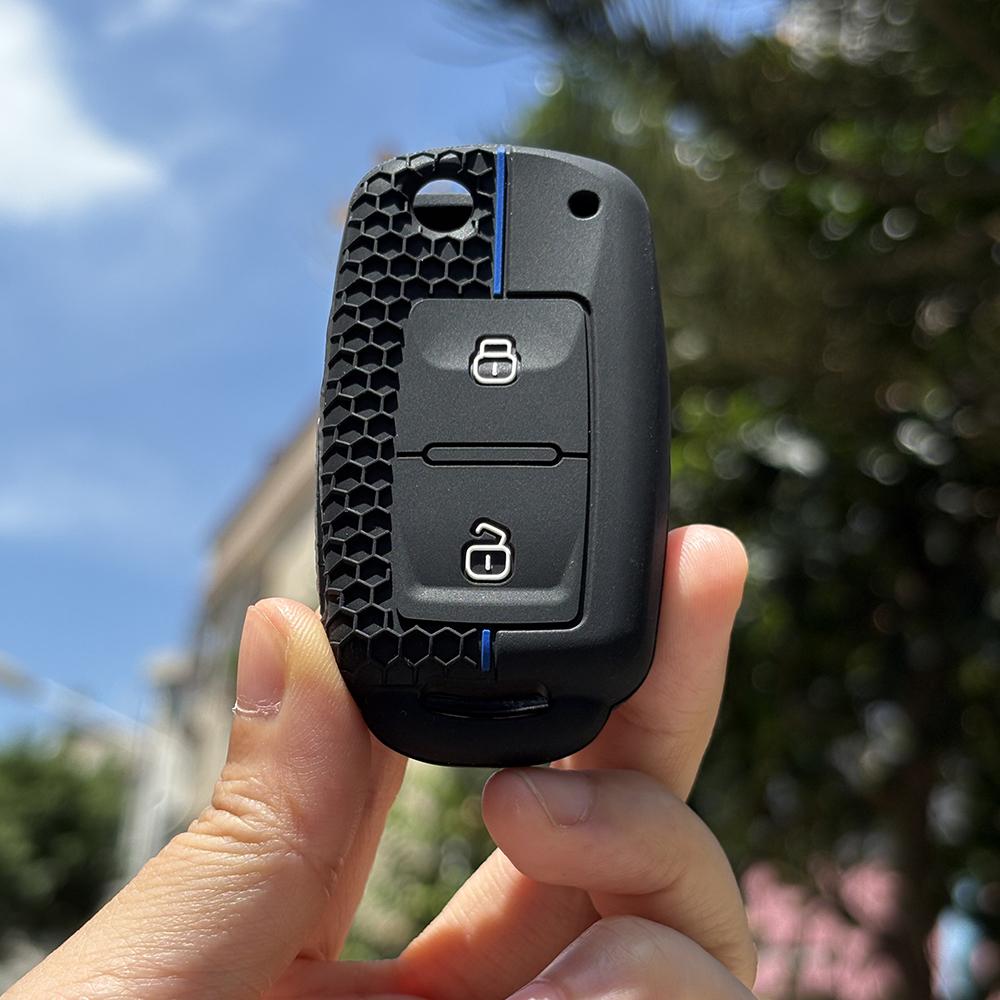 

Keychain Protect For Skoda Octavia A5 Fabia For VW Caravelle Passat Jetta Golf 6 7 Polo Seat Arona Ateca Silicone Car Key Case