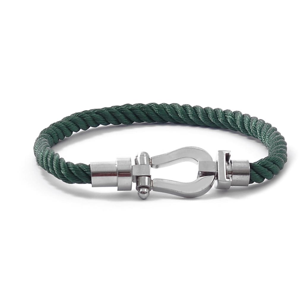 European and American Stainless Steel Nylon Rope Hand Rope Men and Women Couple Casual Trendy Color