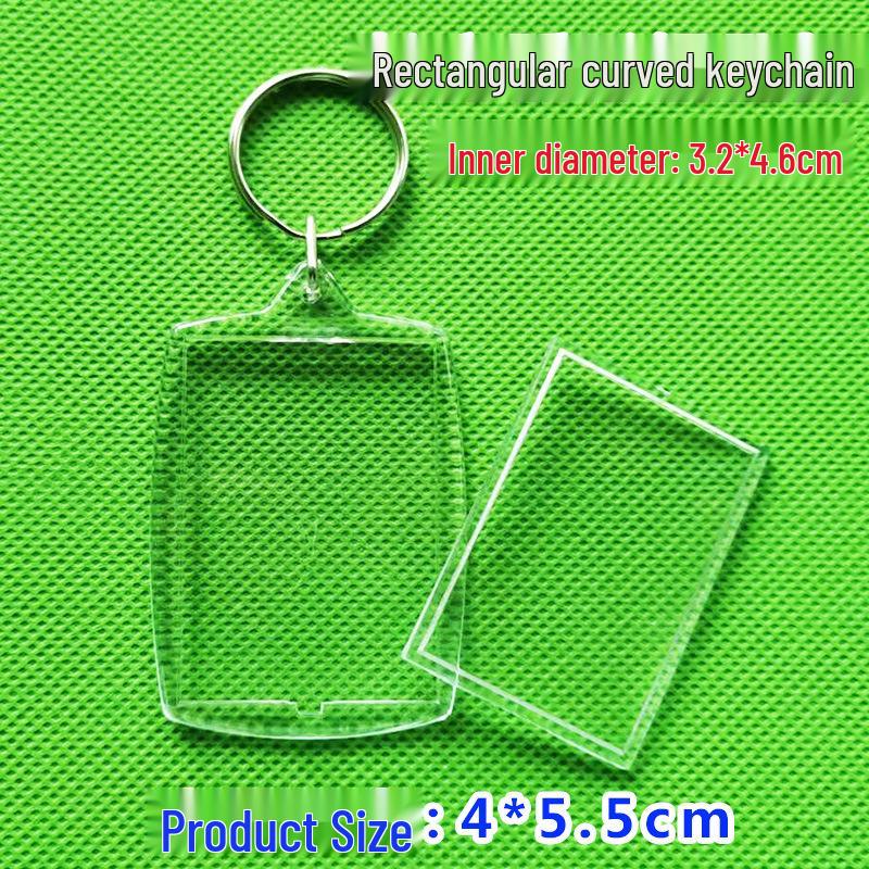 Acrylic Round Transparent Photo Frame Keychain Ornament