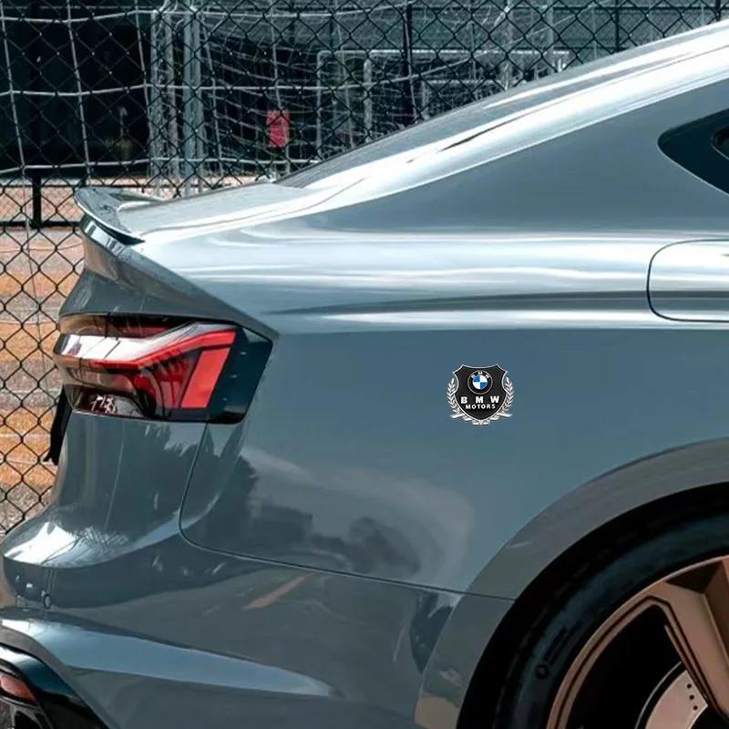 For BMW 1 W E82 car 3D Shield Emblem Metal Badge Car Body Side Fender Rear Trunk Sticker Auto Exterior Accessories For BMW G42 G16 G15 G26 X6 X5