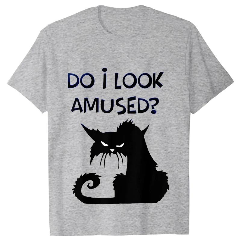 Black Cat I Was Told To Check My Cattitude T Shirt for Men Women Tops Funny T Shirt Short Sleeve Tees Summer Brand Tee Shirt
