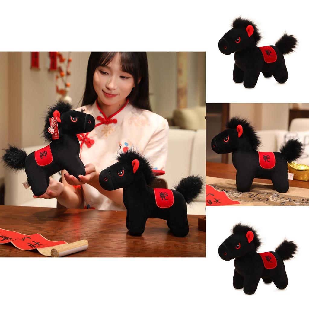 Horse Year Mascot Plush Toy With Short Plush Material For New Year Decorations And Gifts