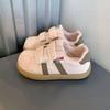 Spring Pink Velcro Board Shoes New Chic Niche Puff Bread Shoes Moral Training Student Xiaobai