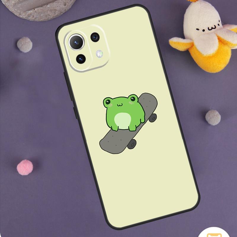Frog Skateboard Cute Kawaii Case For Xiaomi 15 Ultra 14 13T 14T 15T 17 Pro Max POCO F8 Ultra F5 F6 F7 X5 X6 X7 Pro Cover