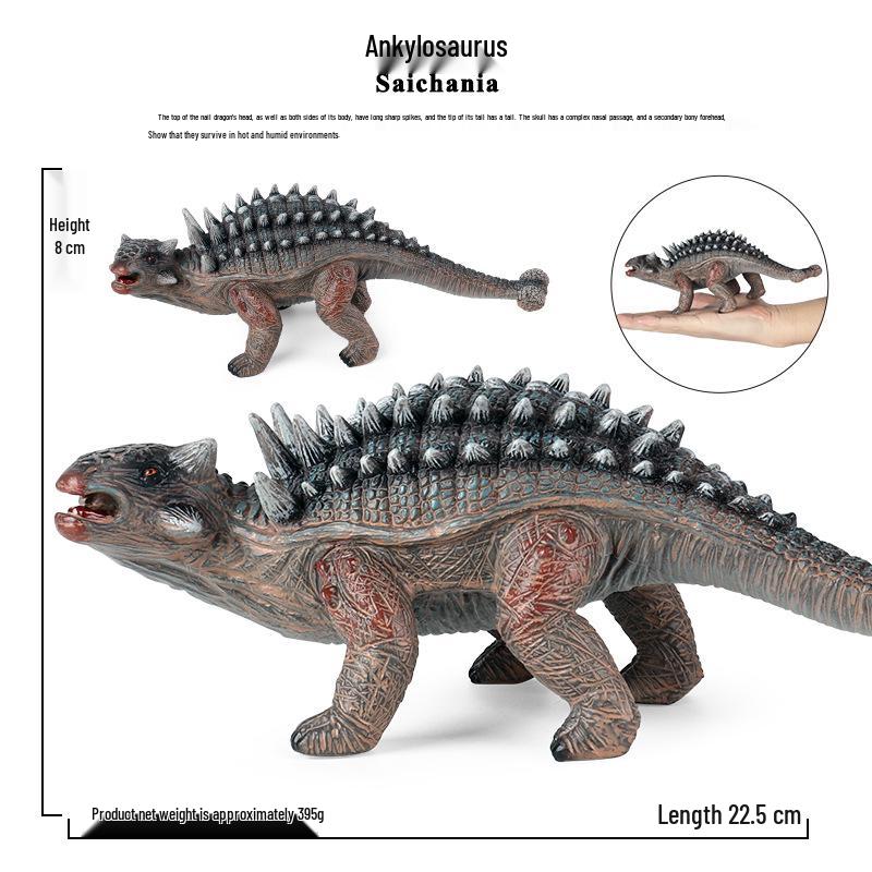Large Herbivorous Dinosaur Model: Triceratops Plastic Toy Ornament