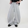 Unisex Übergroße Entspannte Passform Baumwolle Jogginghose Hoher Bund Weiter Beinschnitt Lässige Hose Tägliche Kleidung