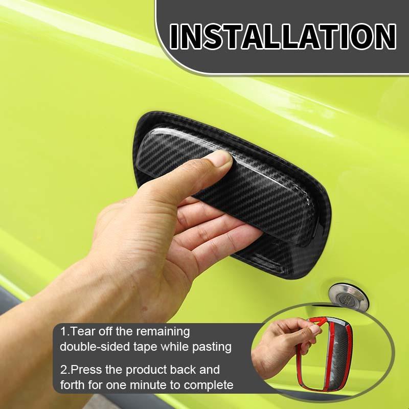 Car Door Tailgate Handle Shell Decoration Cover Stickers For Suzuki Jimny 2019 Up Exterior Accessories
