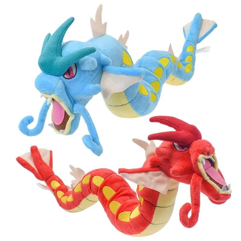 Shiny Gyarados Animal Stuffed Plush Toys 2 Styles Redand Shiny Blue Dolls Collectible Soft Plushies Cute Cartoon Character Gifts