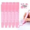 10pcs/set Twin Tip Colored Permanent Art Markers Pens Fine Point Waterproof Oily Black Ink Sketchbook Painting School Supplies