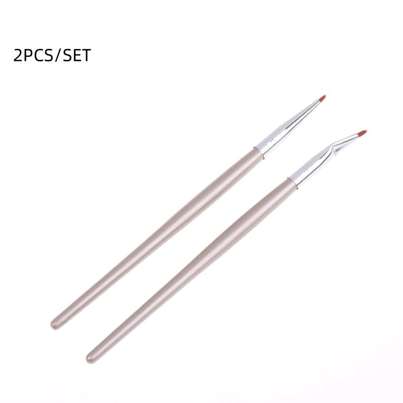 1/2Pcs Ultra Fine Eyeliner Brush Angled Bent Tip Detail Eye Liner Brush Under The Eyes Place Precise Detail Concealer Brush