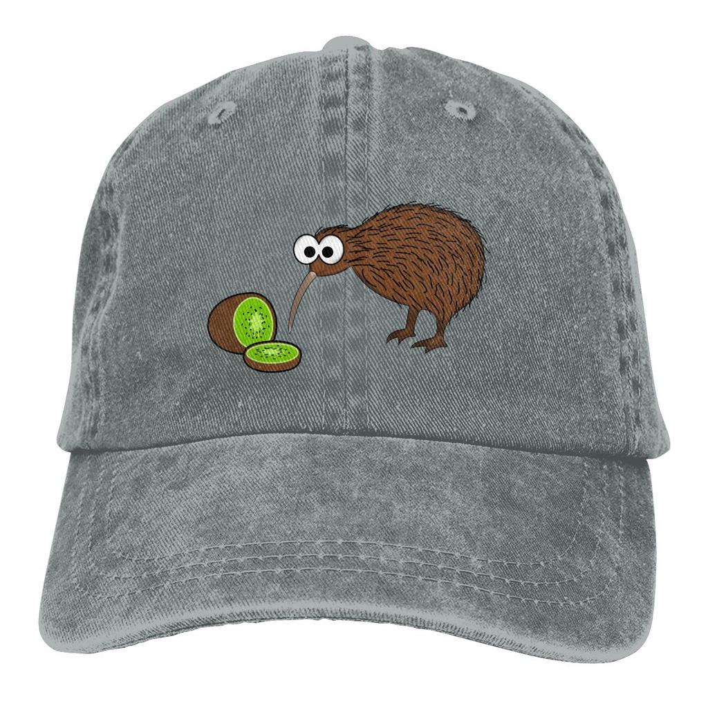Washed Mens Baseball Cap Kiwi Bird Trucker Snapback Caps Dad Hat Cute Animals Golf Hats