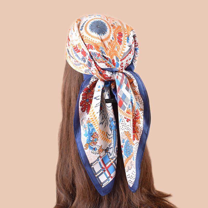 Women Silk Scarf High Quality Hair Scarf Silk Satin Neckerchief Female Hair Ties Headband Hair Ornament Female Bandana Scarves