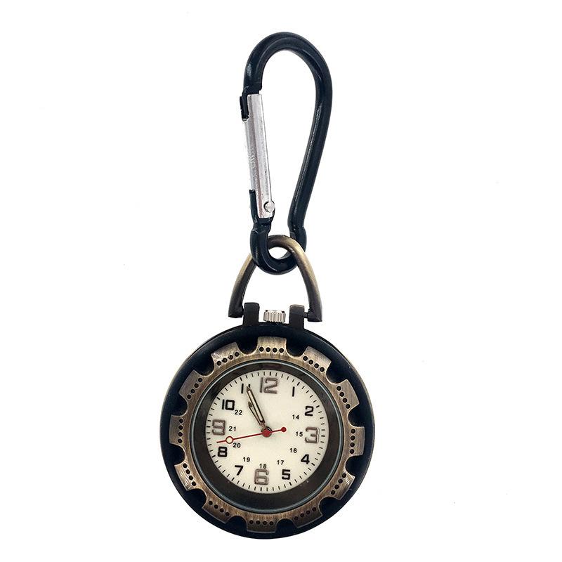 Mountaineering Buckle Watch Mini Luminous Multi-Functional Quartz Backpack Buckle Watch Keychain Watch