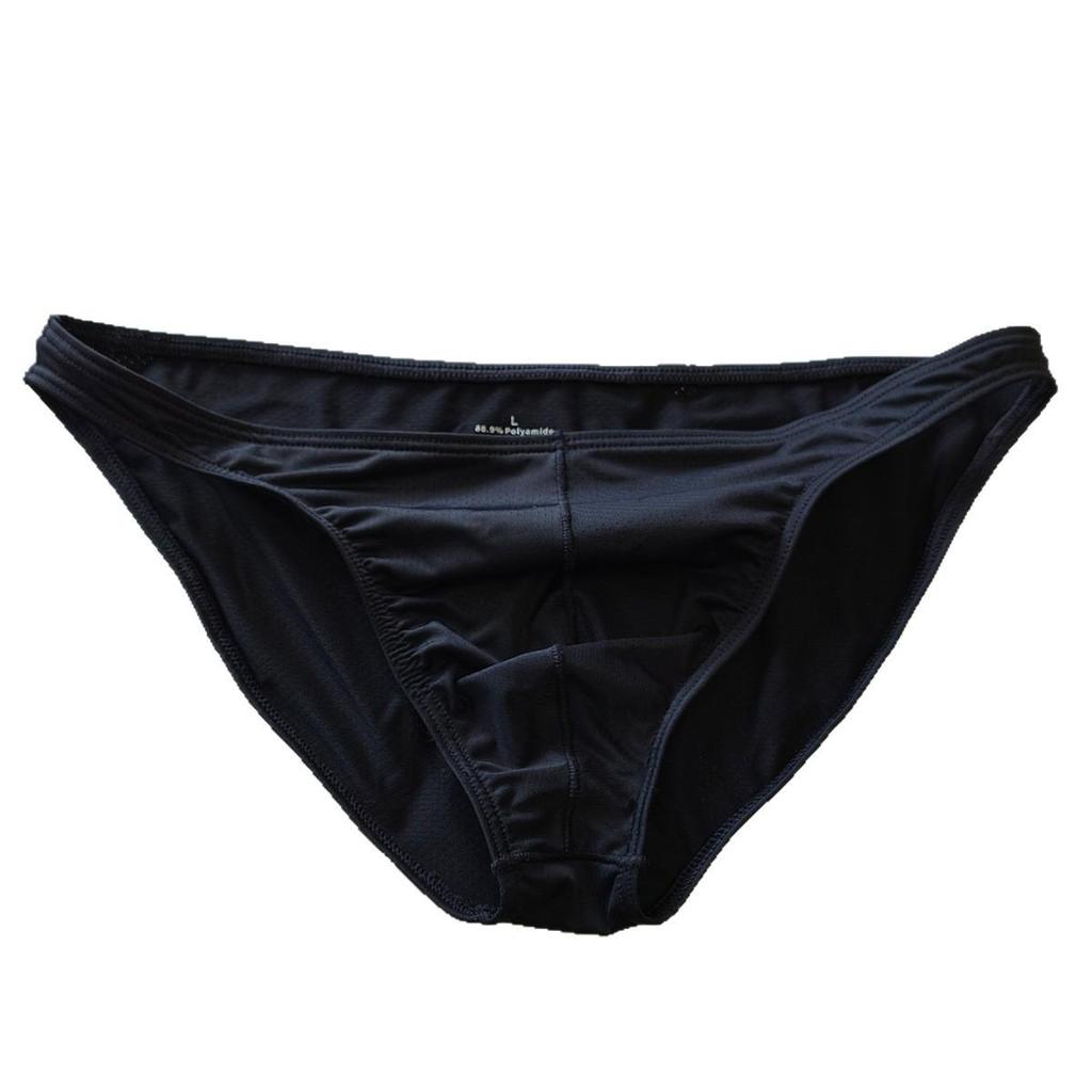 Men's Quick-Dry Mesh Briefs with Enhancing Pouch, Low-Rise, Breathable, Comfortable T-Back Underwear